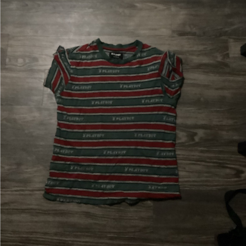PLAYBOY striped shirt. Size M